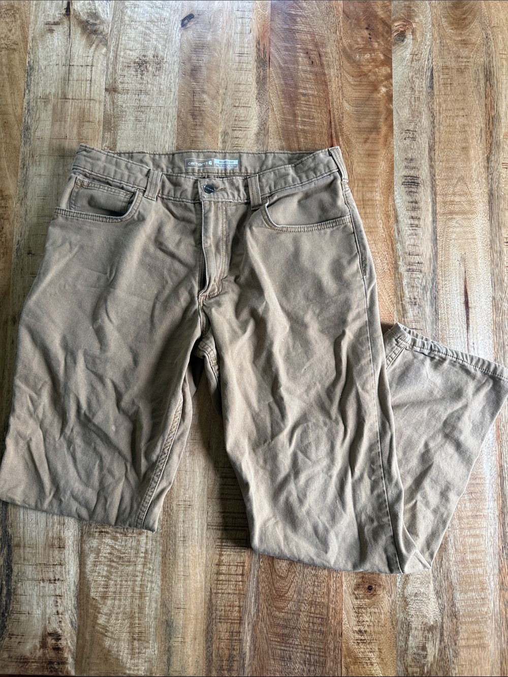 Vintage tan Carhartt pants men’s 34x32 Rugged Flex